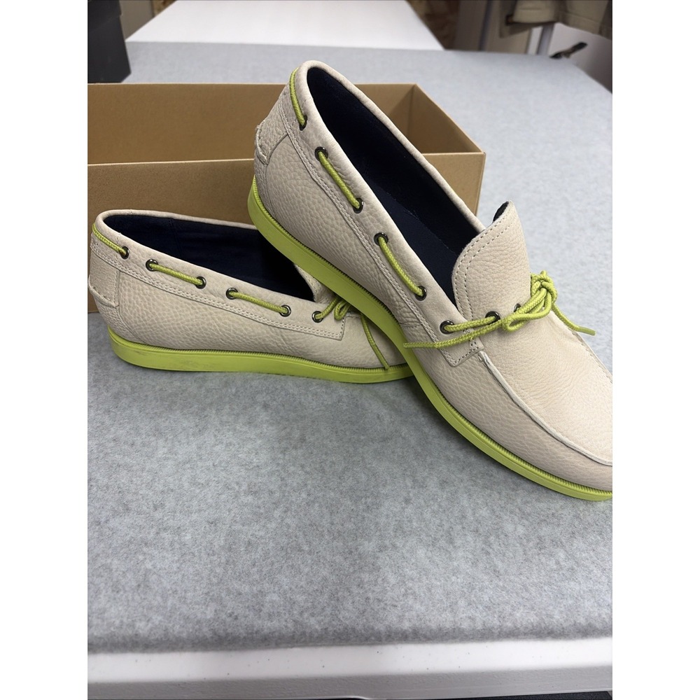 Cole Haan Air Mason Shoes Mens Green And Tan Driving Moccasins Loafers Casual Nw